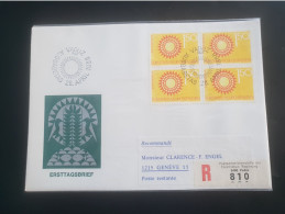 LIECHTENSTEIN 1966 N°411 En Bloc Yvert 2019 Oblitération 1er Jour - Briefe U. Dokumente