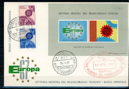 Z000 FDC 1er Jour Europa Cept Italie 1967  Dont Bloc Souvenir   A Saisir !!! - 1967