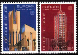 BELGIUM 1987 EUROPA: Architecture. Church, Tower. Complete Set, MNH - 1987