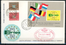 Z000 FDC 1er Jour Europa Cept Italie 1963  Dont Bloc Souvenir   A Saisir !!! - 1963