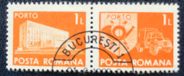 Romana - Roemenië - C14/54 - 1974 - (°)used - Michel 124 - Postkantoor & Postembleem & Postvoertuig - BUCURESTI - Postage Due