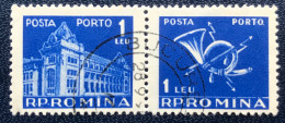 Romana - Roemenië - C14/54 - 1957 - (°)used - Michel 106 - Postkantoor & Posthoorn & Bliksems - Impuestos