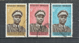 RWANDA 1974 - PRESIDENT JUVENAL HABYARIMANA - POSTALLY USED OBLITERES GESTEMPELT USADO - Usati