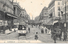 C/61           13    Marseille    -   La Cannebiére      -    Tramways  - Attelage  -  Commerces - The Canebière, City Centre