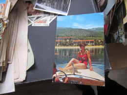 Pin Ups Girl Otesevo Prespansko Jezero Swimsuit On Boat - Pin-Ups