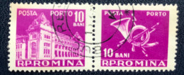 Romana - Roemenië - C14/54 - 1957 - (°)used - Michel 103 - Postkantoor & Posthoorn & Bliksem - Port Dû (Taxe)