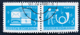 Romana - Roemenië - C14/54 - 1974 - (°)used - Michel 119 - Brievenbus & Postbode & Posthoorn - Port Dû (Taxe)