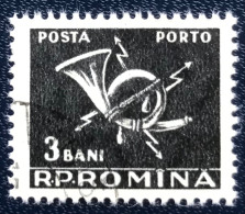 Romana - Roemenië - C14/54 - 1957 - (°)used - Michel 101 - Posthoorn & Bliksem - Port Dû (Taxe)