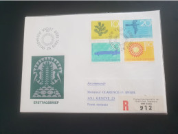 LIECHTENSTEIN 1966 N°408/411 En Bloc/4 Yvert 2019 Oblitération 1er Jour - Lettres & Documents