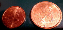 2004 Finland 1 + 2 Euro Cent EIRO LION CIRCULATED COIN - Finlandía
