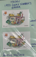 MACAU 1997 LUCKY NUMBERS S\S X 2, ONE WITH PRINTING SHIFTED ERROR VARIETY - Andere & Zonder Classificatie