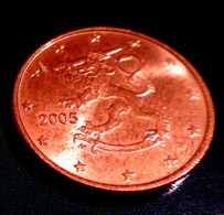 2005 Finland 1  Euro Cent EIRO LION CIRCULATED COIN - Finlandía