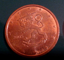 2005 Finland 2  Euro Cent EIRO LION CIRCULATED COIN - Finlandía