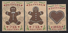 Denmark 2015  Christmas Cookies (o) Mi.1860-1862 - Usado