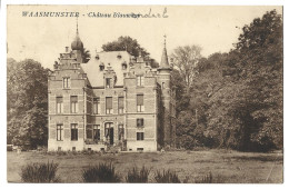 Belgique  - Waasmunster  -  Chateau  Blauwndael  -  Carte  Ecrite Et Signe   Chatelain    W  Deweve  De Boden - Waasmunster