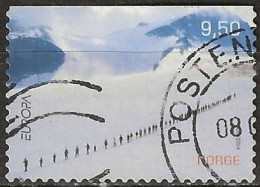 NORWAY 2004 Europa. Holidays - 9k.50 - Skiers FU - Used Stamps