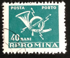 Romana - Roemenië - C14/55 - 1957 - (°)used - Michel 105 - Posthoorn & Bliksem - Port Dû (Taxe)