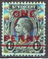 St. Vincent Used Overprinted Stamp, Some Perforation Problems At Upper Right Corner. - St.Vincent (...-1979)