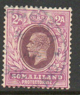 Somaliland Protectorate 1921 GV 2 Annas Value, Wmk. Multiple Script CA, Used, SG 75 (BA2) - Somaliland (Protectorate ...-1959)
