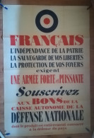 Affiche Drôle De Guerre 1939 40 WWII WW2 Propagande Souscrivez Bons Caisse Autonome Défense Nationale - 1939-45