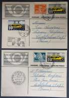 Suisse, 2 Cartes Postale - Bureau De Poste Automobile Suisse - (W1102) - Lettres & Documents