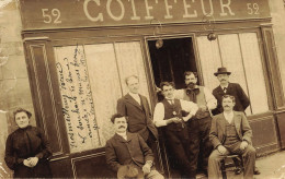 Bar Le Duc * Carte Photo 1904 * Devanture Coiffeur Au N°52 * Salon De Coiffure Barbier Barber * Commerce - Bar Le Duc