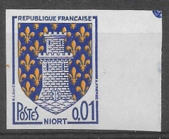 FRANCE 1960 -  Non Dentelé YT N° 1351A  - Neuf ** , Bord De Feuille -  Blason Niort - 1961-1970