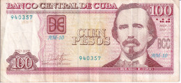 BILLETE DE CUBA DE 100 PESOS DEL AÑO 2019 DE CARLOS MANUEL DE CESPEDES  (BANKNOTE) - Cuba