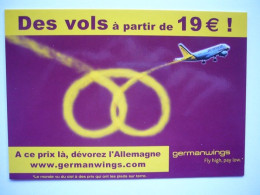 Avion / Airplane / GERMANWINGS / Des Vols à Partir De 19€ / Airline Issue - 1946-....: Era Moderna