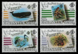 Äußere Seychellen 1990 - Mi-Nr. 179-182 ** - MNH - Marke Auf Marke - Seychelles (1976-...)