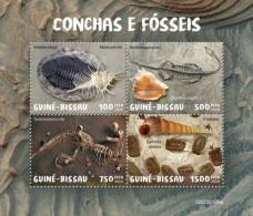 Guinea Bissau 2020, Shells And Fossils, 4val In BF - Fossilien