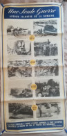 Affiche Libération WWII WW2 Propagande Une Seule Guerre (pacifique Et Europe) Aperçu Illustré De La Semaine - 1939-45