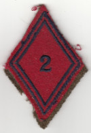 Insigne Losange De Bras Du 2e Régiment D'Artillerie  - Ecussons Tissu