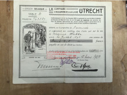 Police D,assurance Utrecht 1923 - Banca & Assicurazione