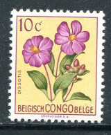 CONGO BELGE- Y&T N°302- Neuf Sans Charnière ** (fleurs) - Unused Stamps