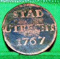 MONNAIE PAYS BAS , 1 DUIT STAD UTRECHT 1767   écu Couronné  ; Licornes - …-1795 : Former Period