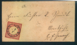 1872, WASUNGEN, Nachverwendeter Thrun Und Taxisstempel Auf Brief Mit 3 Kreuzer Großer Brustschild - Brieven En Documenten