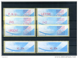 A29283)Frankreich ATM 9 B**, 8 Marken - 1988 « Comète »