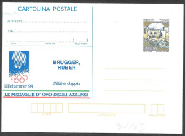 Italia/Italy/Italie: Intero, Stationery, Entier, Slittino Doppio, Double Toboggan, Traîneau Double - Winter 1994: Lillehammer