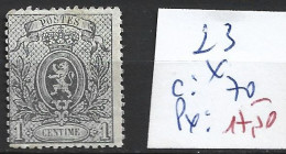 BELGIQUE 23 * Côte 70 € - 1866-1867 Piccolo Leone