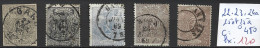 BELGIQUE 22-23-24a-25 & 25a Oblitérés Côte 480 € - 1866-1867 Piccolo Leone