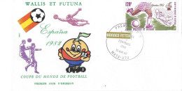 WALLIS ET FUTUNA FDC De 1982  COUPE DU MONDE DE FOOTBALL ESPAGNE 1982  Mata-utu - Covers & Documents