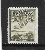 ANTIGUA 1938 5s SG 107 LIGHTLY MOUNTED MINT Cat £18 - 1858-1960 Kolonie Van De Kroon