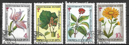 URSS   /    RUSSIE     -     FLEURS   /   FLOWER  /  BLUMEN      -     Oblitérés - Medicinal Plants