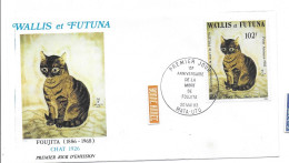 WALLIS ET FUTUNA FDC De 1983.  FOUJITA CHAT 1926 - Brieven En Documenten