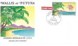 WALLIS ET FUTUNA FDC De 1983. JOURNÉE MONDIALE DE L'UPU - Lettres & Documents