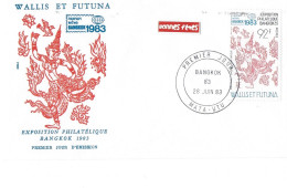 WALLIS ET FUTUNA FDC De 1983.  EXPOSITION PHILATELIQUE BANGOK 1983 - Storia Postale