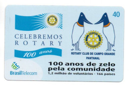 Célébration ROTARY 100 Ans Pingouin Télécarte Brésil Phonecard (J 980) - Brésil