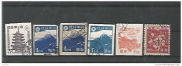 A06231)Japan 352 B + 353 A - C + 356 + 359 A Gest. - Used Stamps