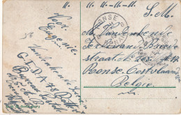 OCCUPATION DUITSLAND V.D/HENDE LUCIEN G.I.D.A.78 BATT.BUREAU POSTALE N° 5 A.B.  CACHET RONSE 19     2 SCANS - OC38/54 Ocupacion Belga En Alemania